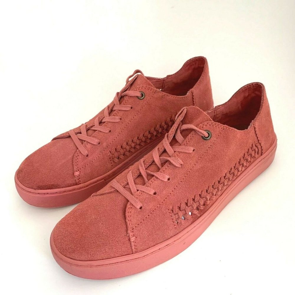 Toms Lenox Deconstructed Suede Woven Rose Shoes‎